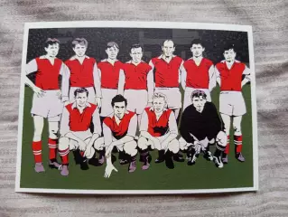 Редкая Открытка ФК Локомотив Москва Серебрянный призер 1959 тираж 100 шт