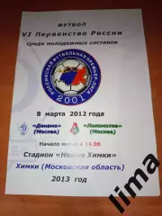 Динамо Москва - Локомотив Москва молодежные-08.03.2012 год