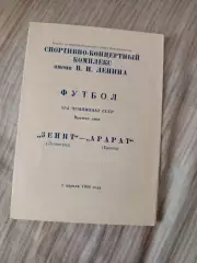 Зенит Ленинград- Арарат 1989