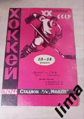 Молот Пермь - Ска Новосибирск 13-14.02.1966
