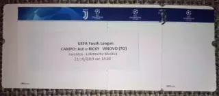 Билет-Ювентус Турин- Локомотив Москва Лига Чемпионов Юноши 22.10.2019