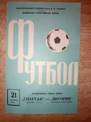 Спартак Москва- Витория Сетубал 21.10.1971