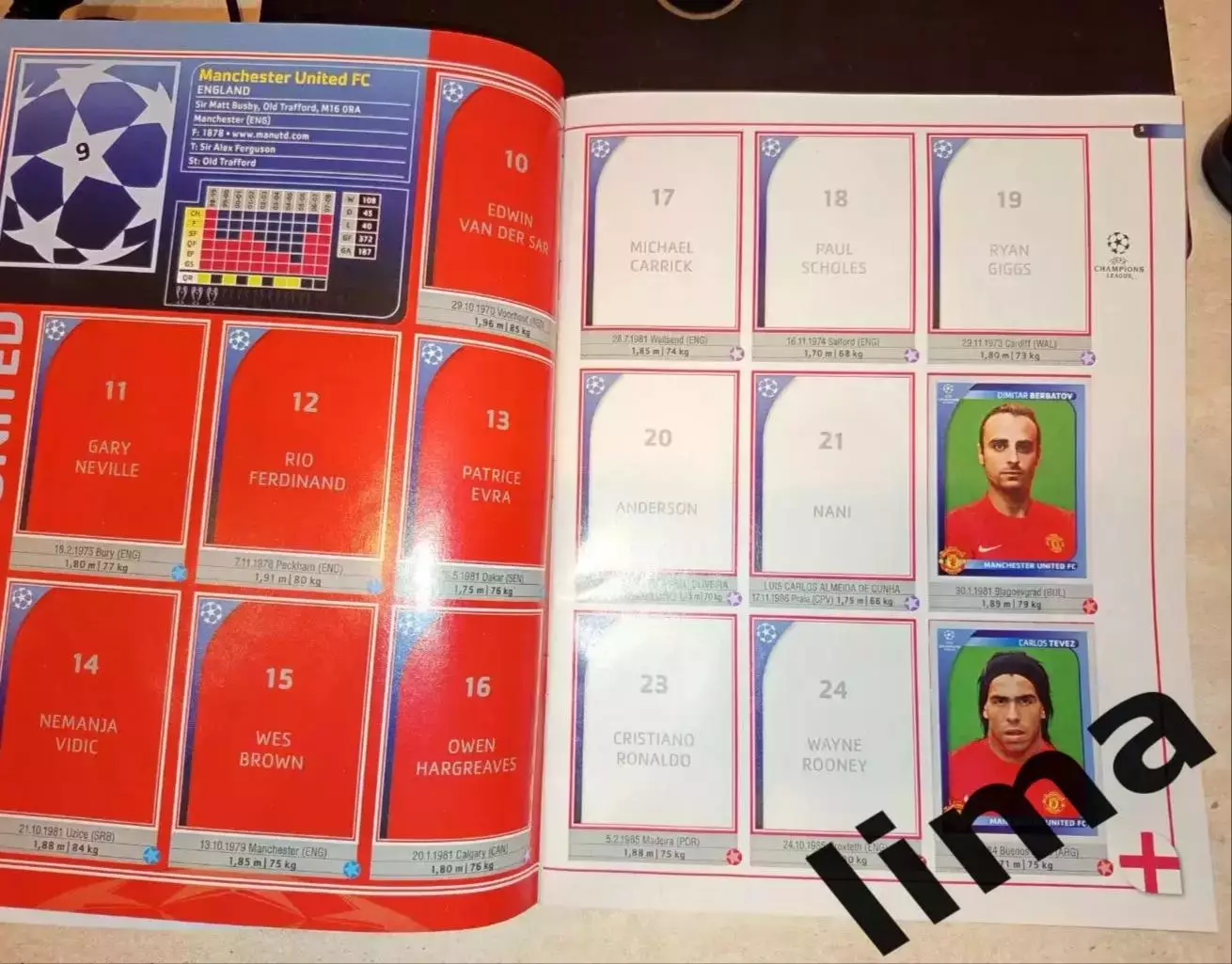 Альбом Panini 2008/2009 Интер Зенит Аршавин Манчестер Юнайтед Арсенал Барселона 2