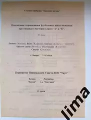 Кимры 1961/ВолгаКалинин Динамо Москва,Смоленск,Кострома,Калуга,Серпухов,Витебск