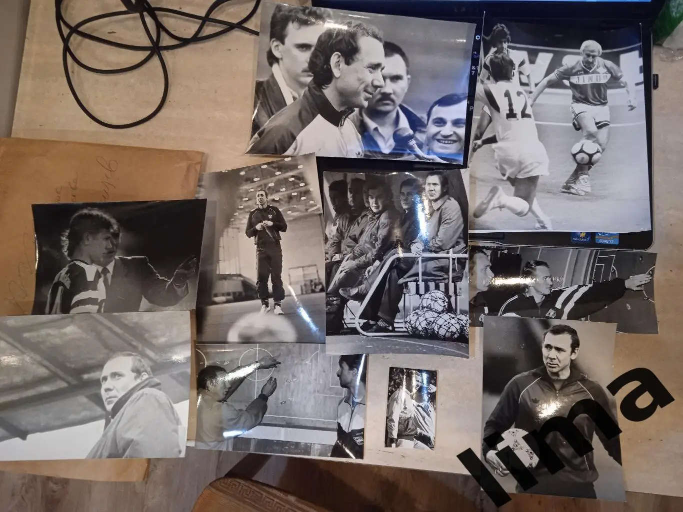 Оригинал футбол фото Спартак Москва И.Нетто ветераны Олег Романцев игрок 10 фото