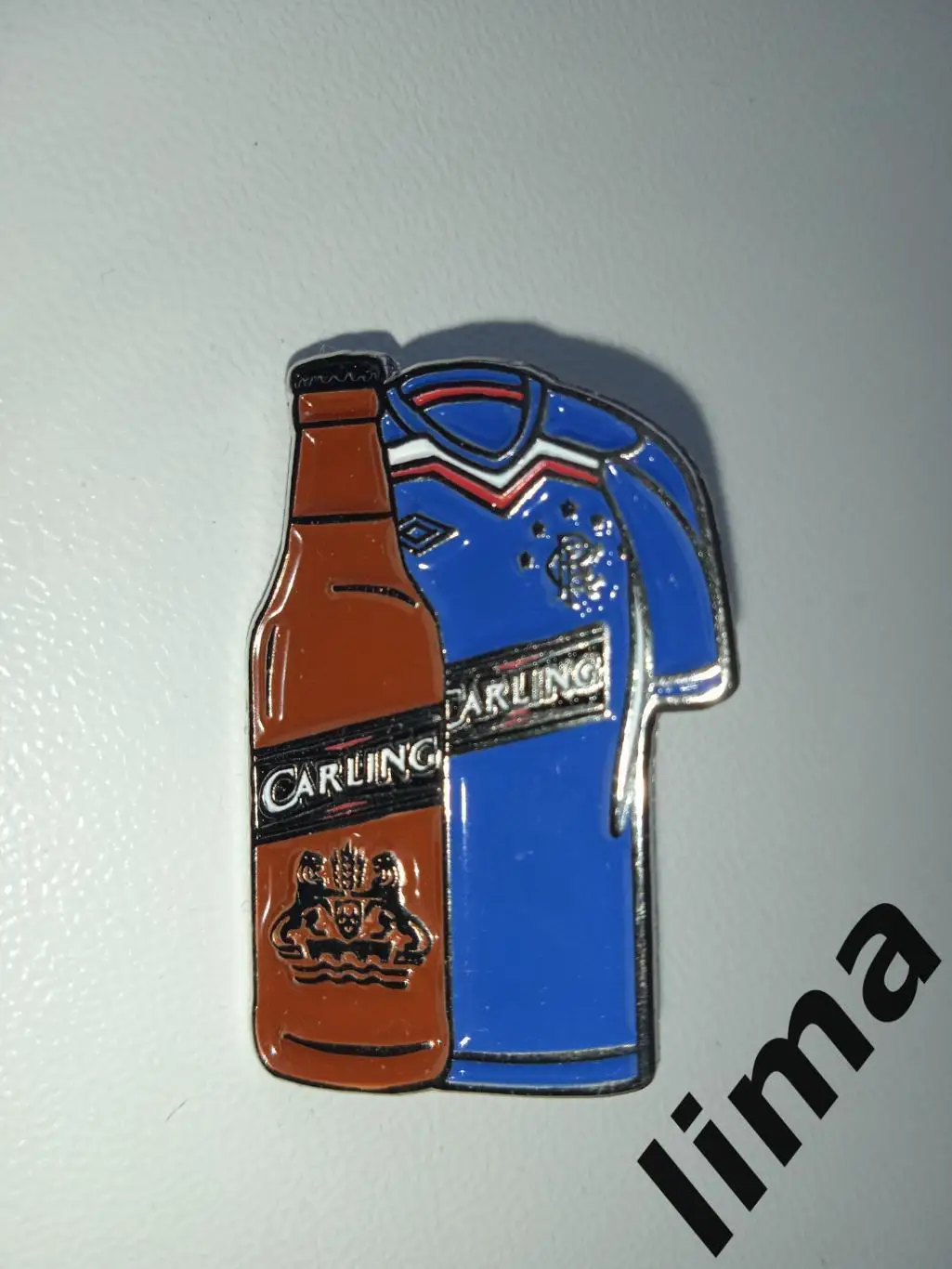 Знак футбол ФК Глазго Рейнджерс Carling пиво спонсор