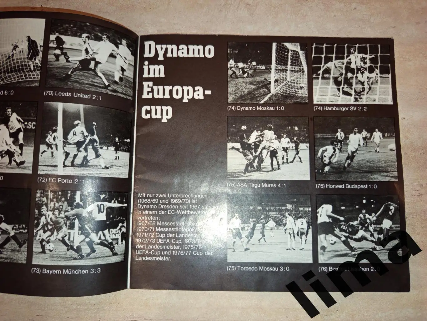 Буклет журнал Динамо Дрезден ГДР 1977 1