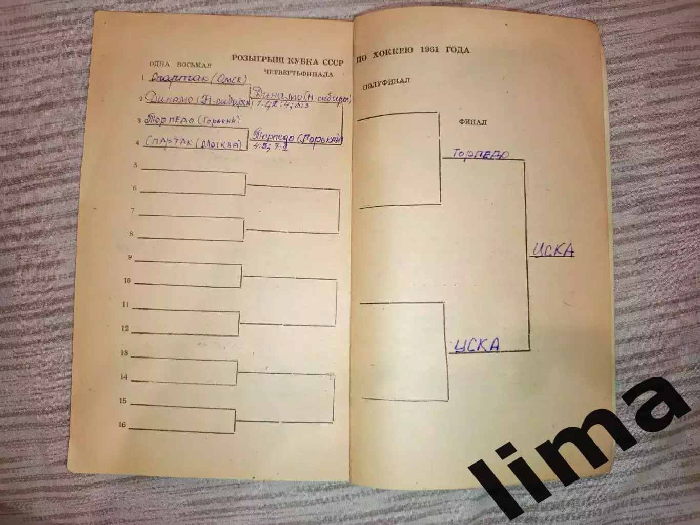 Омск-Хоккей Кубок и Первенство 1961 ЦСКА ,Спартак, Динамо, Ленинград, Горький 3
