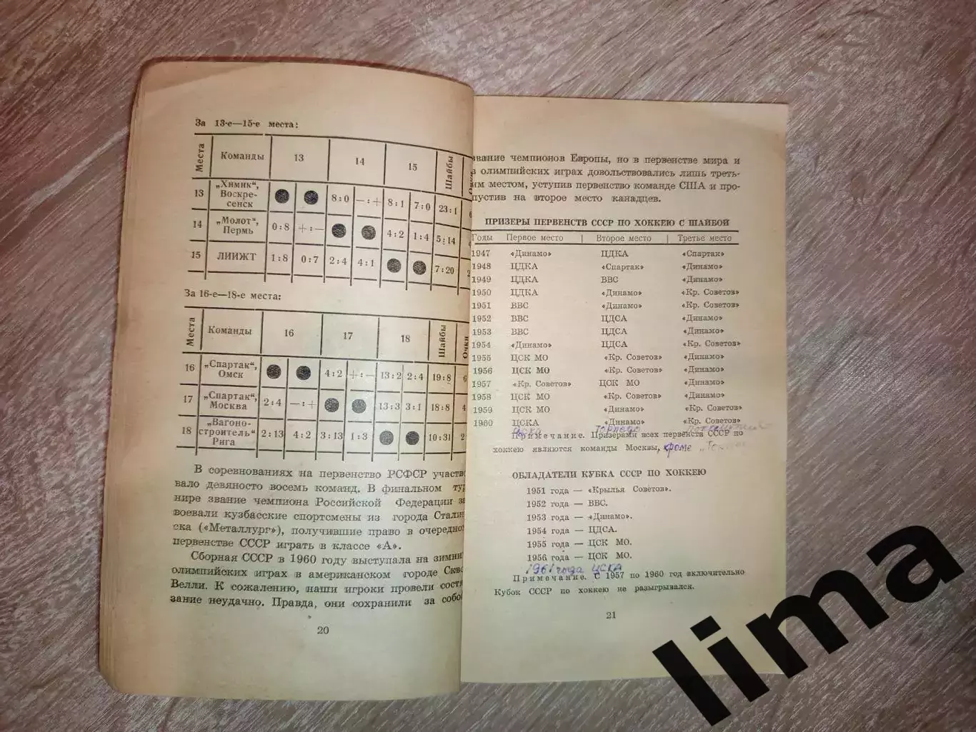 Омск-Хоккей Кубок и Первенство 1961 ЦСКА ,Спартак, Динамо, Ленинград, Горький 5