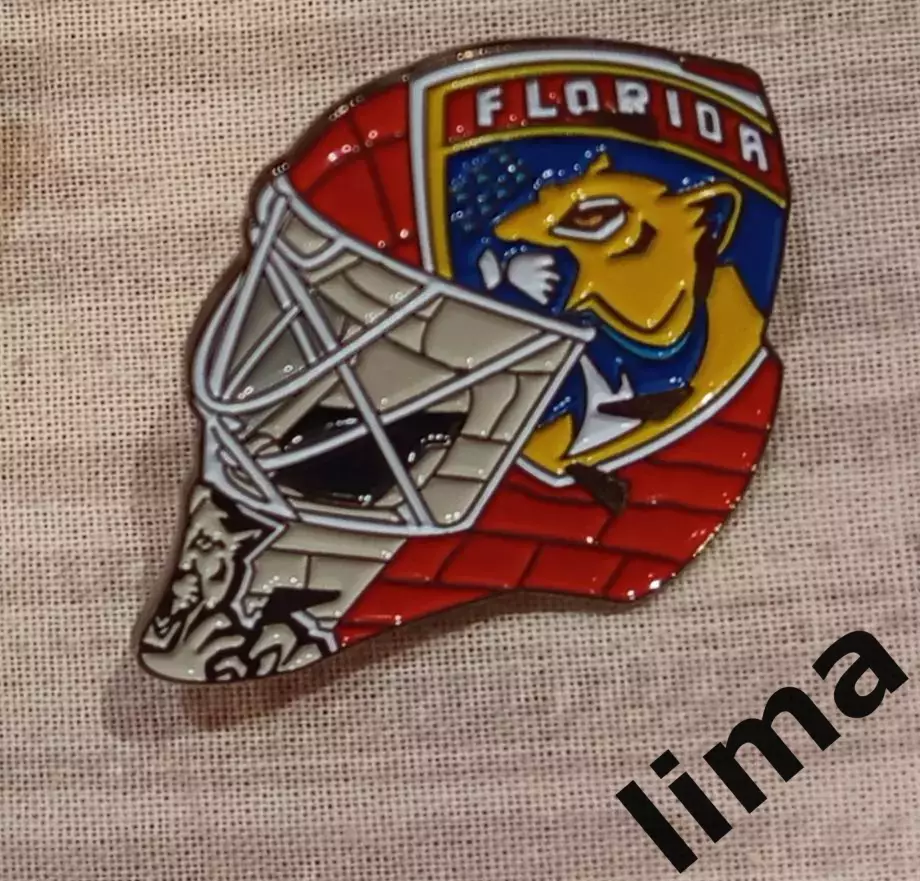 Знак хоккей НХЛ Шлем Бобровский Флорида Пантера