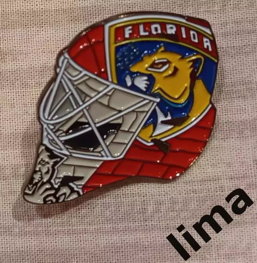 Знак хоккей НХЛ Шлем Бобровский Флорида Пантера