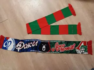 Шарф Факел Воронеж-ФК Локомотив Москва 11.09.2022+ Шарф Локомотив Москва 2 шт