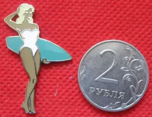 Значки Франция. Женщины. Спорт - Сёрфинг