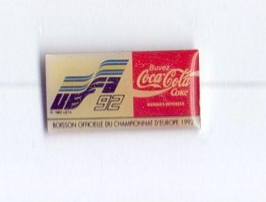 Значки.Кока-кола. Футбол FIFA .Чемпионат Европы по футболу 1992.