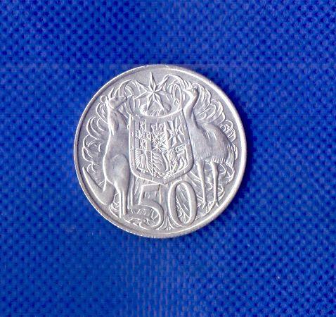 Австралия 50 центов, 1966. Серебро. UNC.