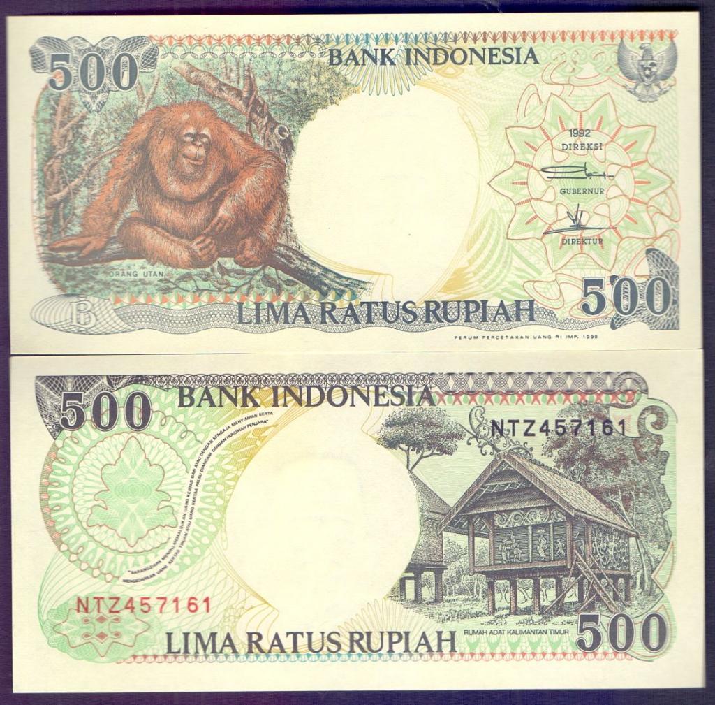 Индонезия 500 рупий - 1992.UNC.