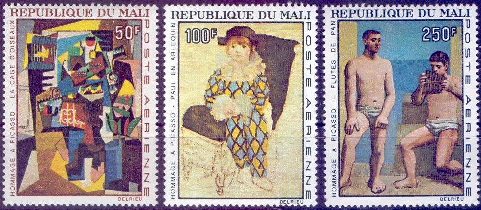 Мали 1967, Живопись - Пабло Пикассо ( Михель № 146/48, 11МЕ ) MNH.