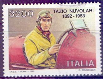 Италия 1992, Транспорт - Автогонки. Тацио Нуволари. Гаш.(с конвертов)