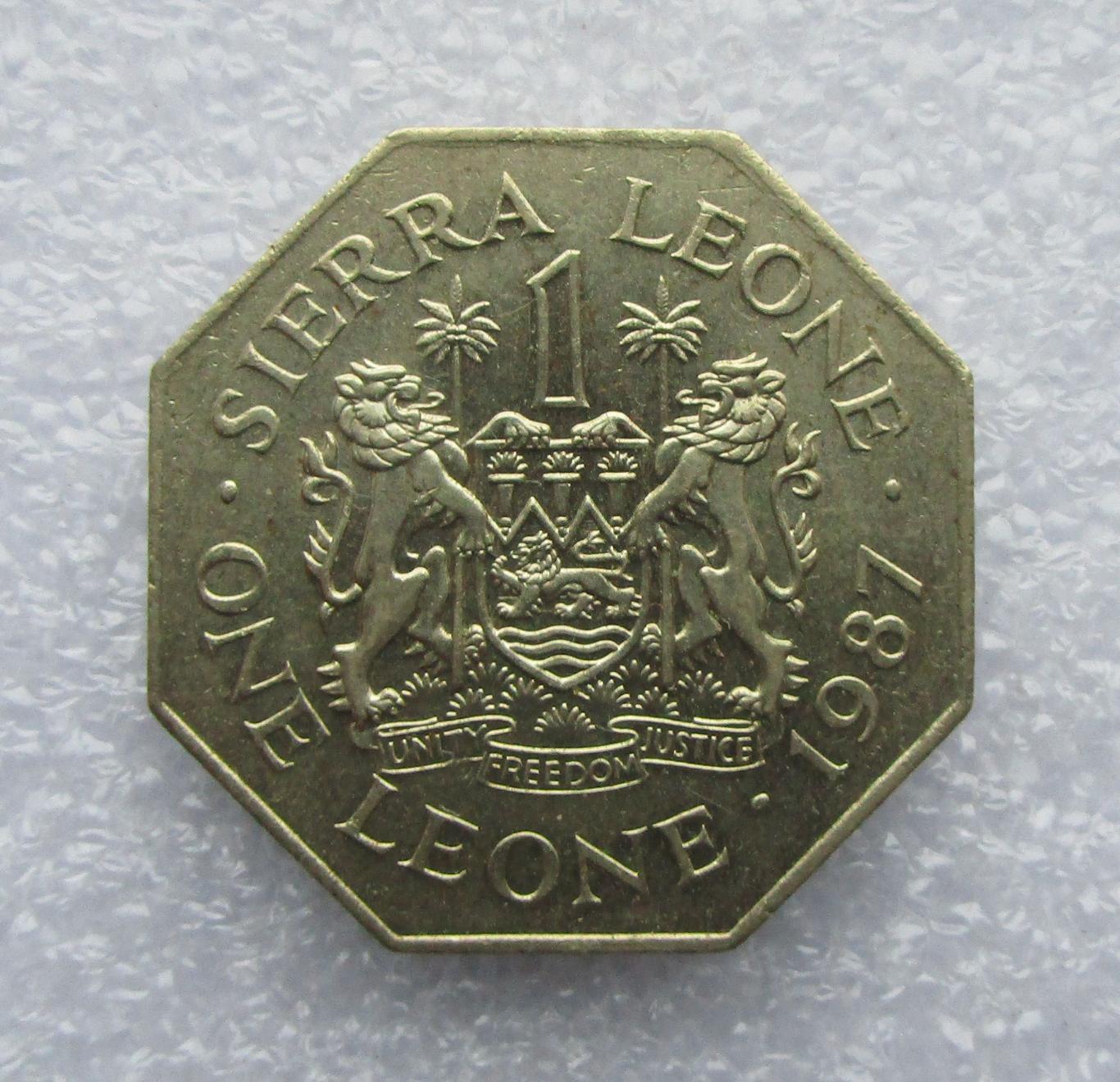 Сьерра-Леоне, 1 леоне - 1987. UNC. UNC. 2