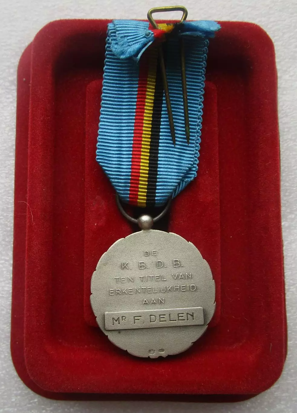 Именная медаль Бельгия. Королевская бельгийская федерация голубей 1