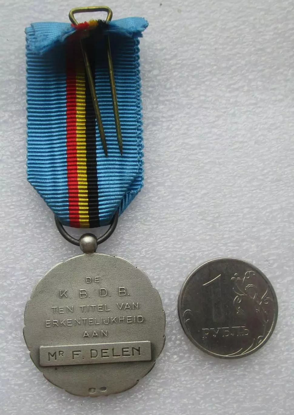 Именная медаль Бельгия. Королевская бельгийская федерация голубей 5