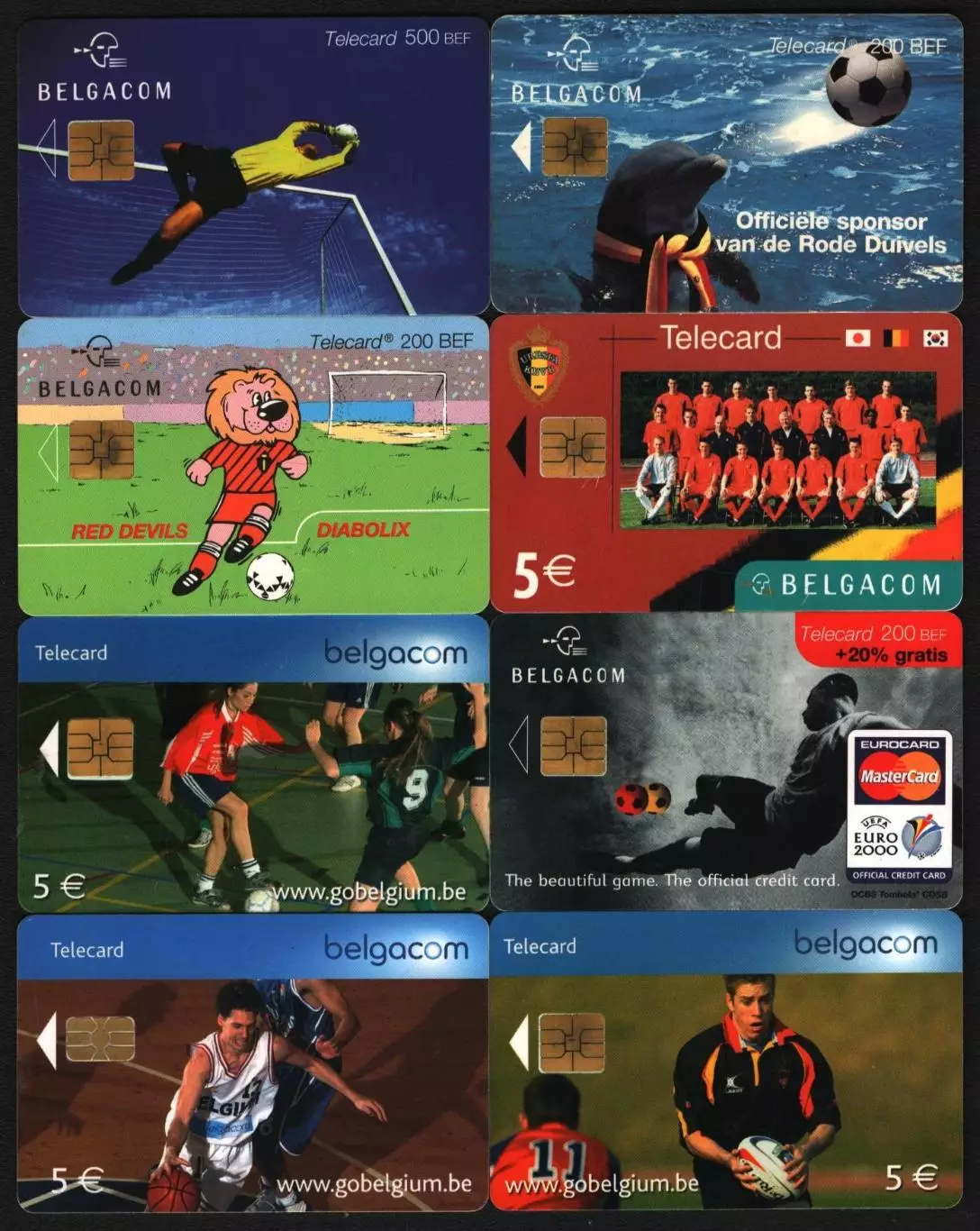 Телефонные карты Бельгии. Спорт.