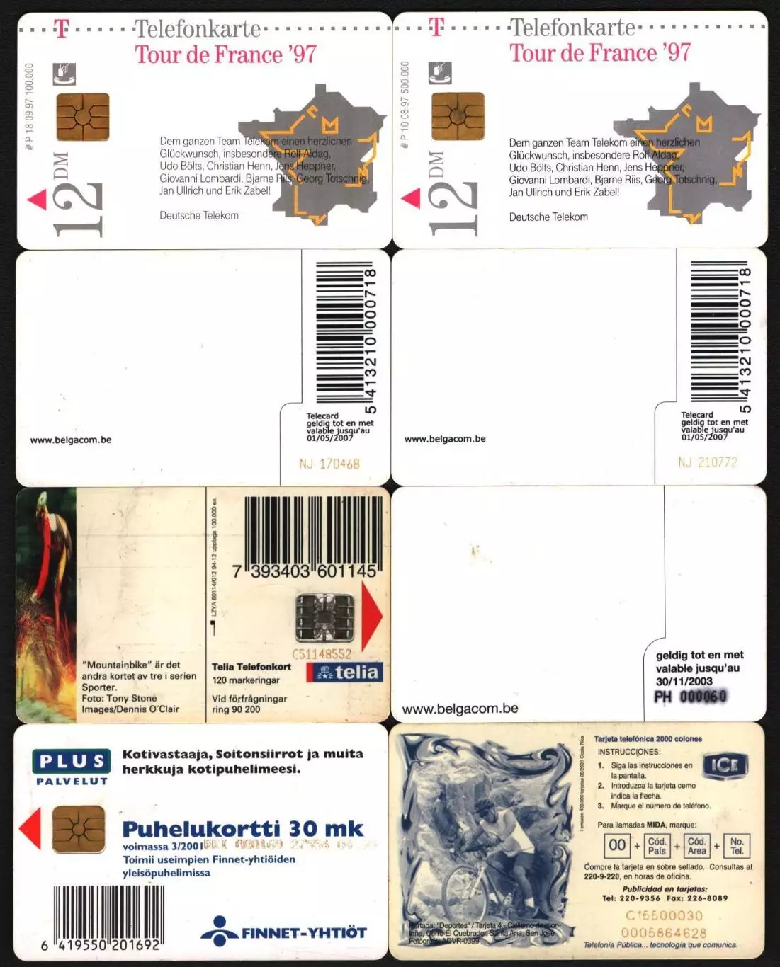 Телефонные карты. Велосипедный спорт. 3