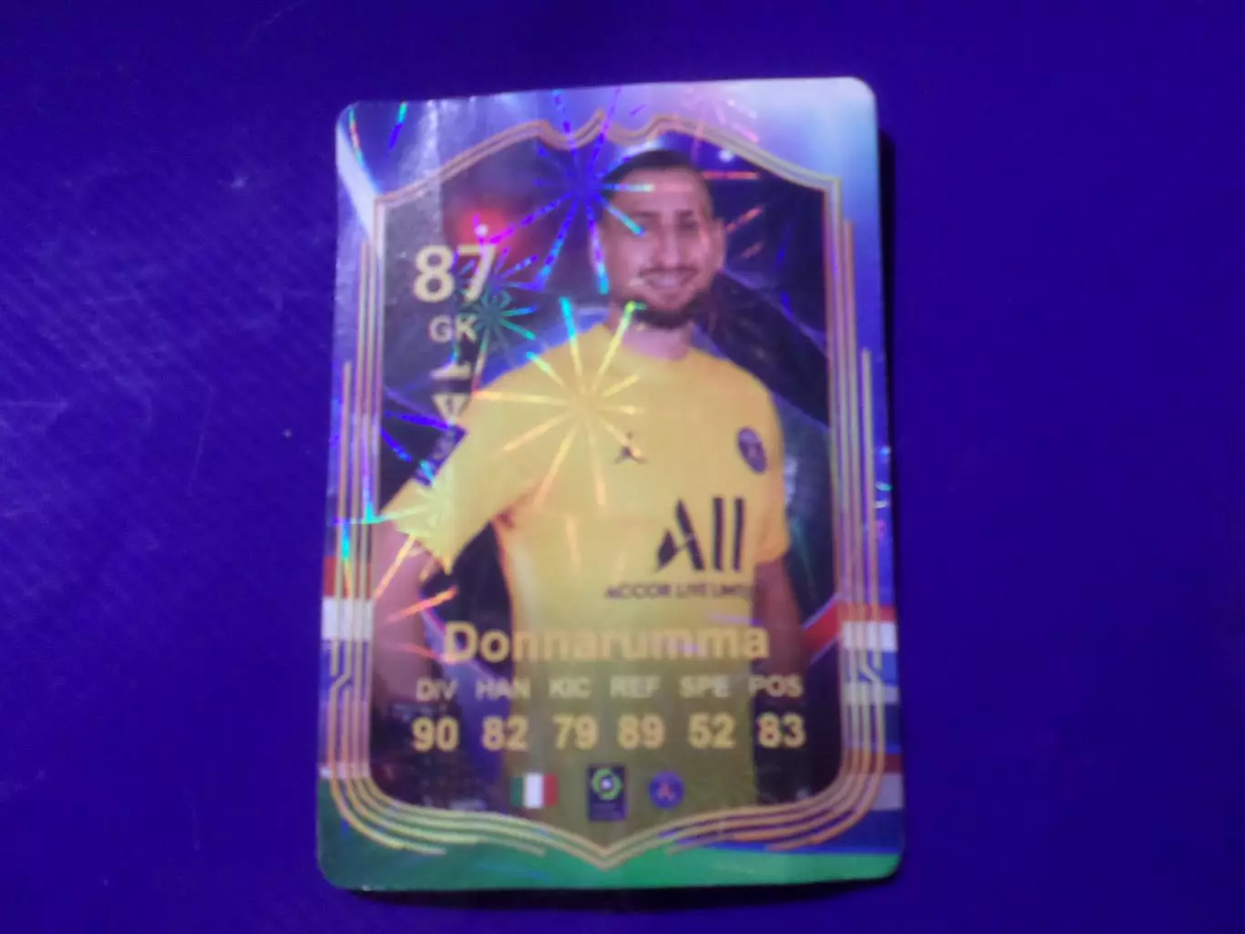 карточка футбол Доннарумма Италия