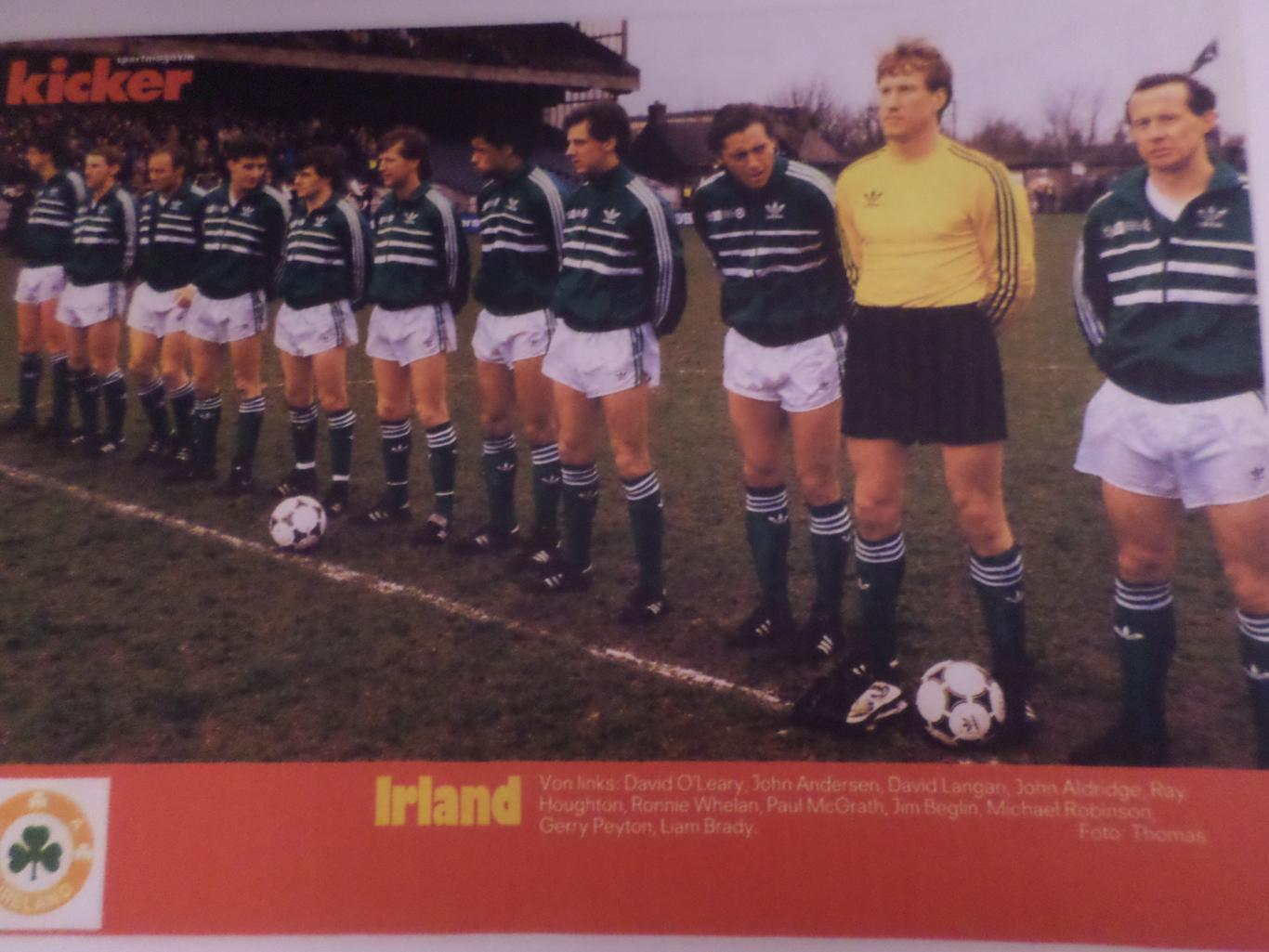 постер из журнала Киккер Германия ( цветная ксерокопия) сборная Ирландия