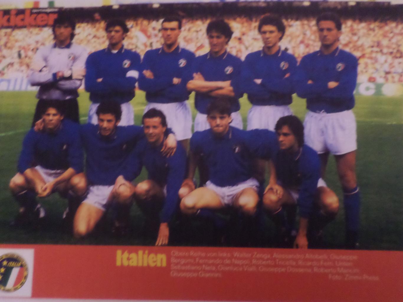 постер из журнала Киккер Германия ( цветная ксерокопия) сборная Италия