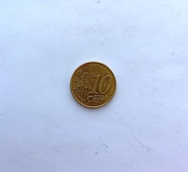 Монета 10 евроцентов 2007 Испания