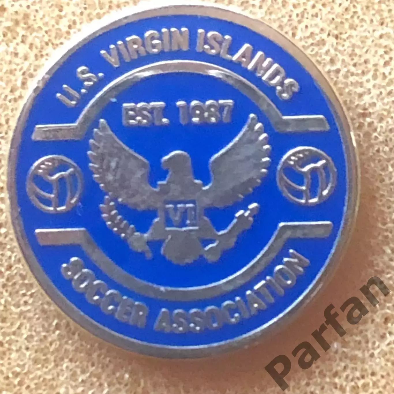 Знак Федерація Футболу Віргінські Острови США Емаль