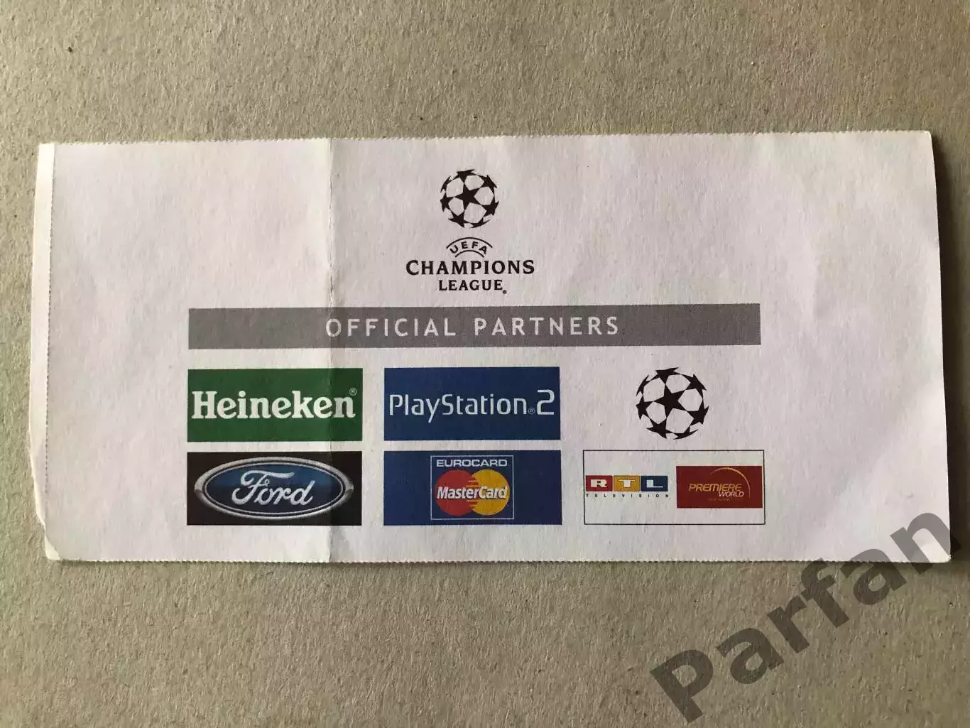 Квиток Боруссія Дортмунд - Динамо Київ 2001 1