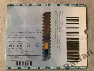 Квиток Фіорентина - Динамо Київ 2015