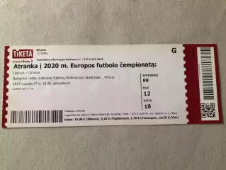 Квиток Литва - Україна 2019