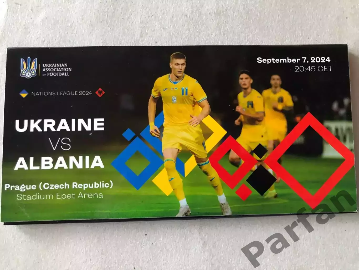 Конверт для запрошення Україна - Албанія 2024