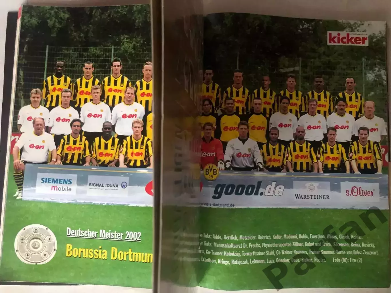 Футбол Журнал Kicker Bundesliga Бундесліга 2002/03 Спецвипуск Боруссія А-3 1