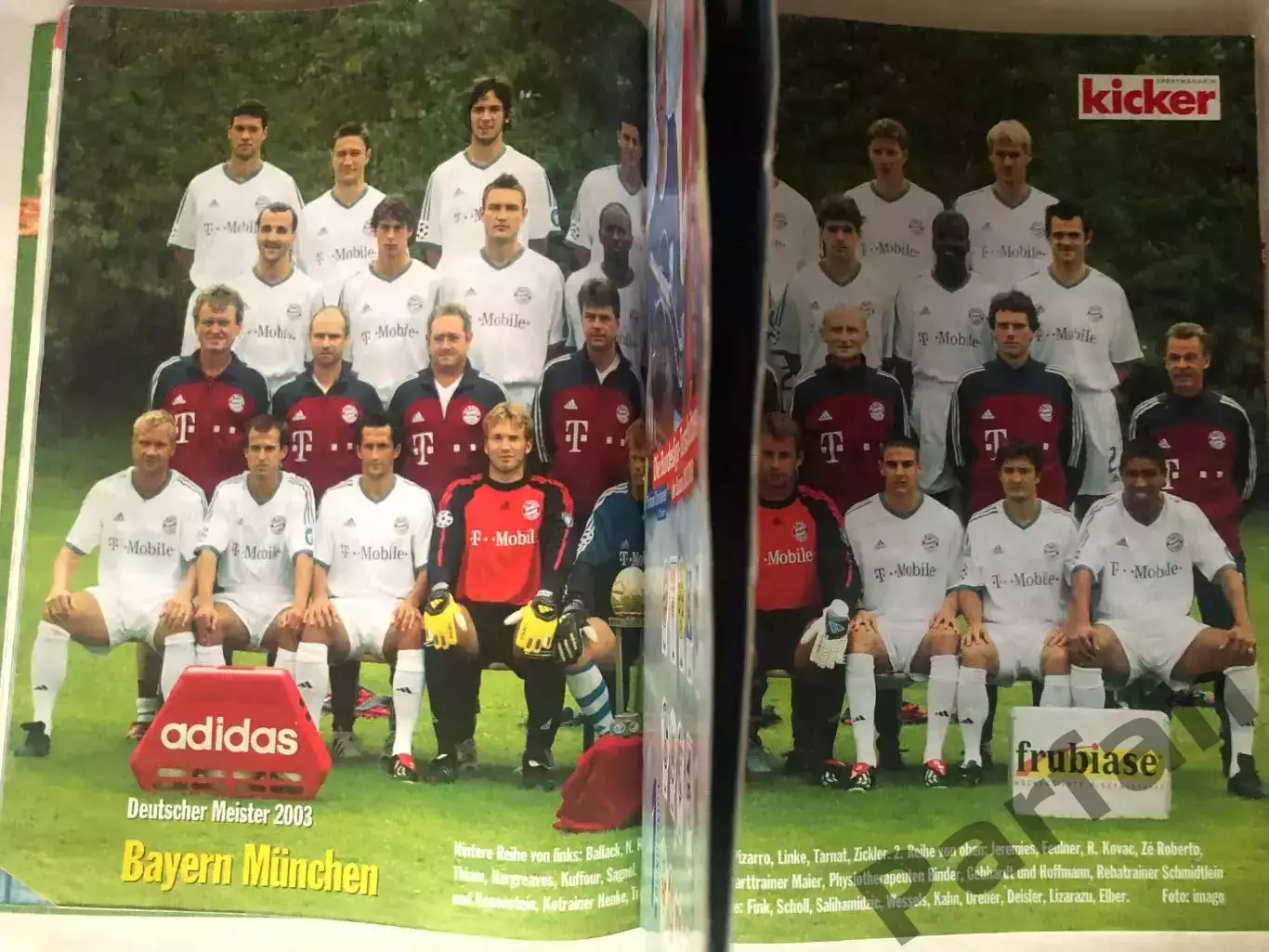 Футбол Журнал Kicker Bundesliga Бундесліга 2003/04 Спецвипуск Баварія А-3 1