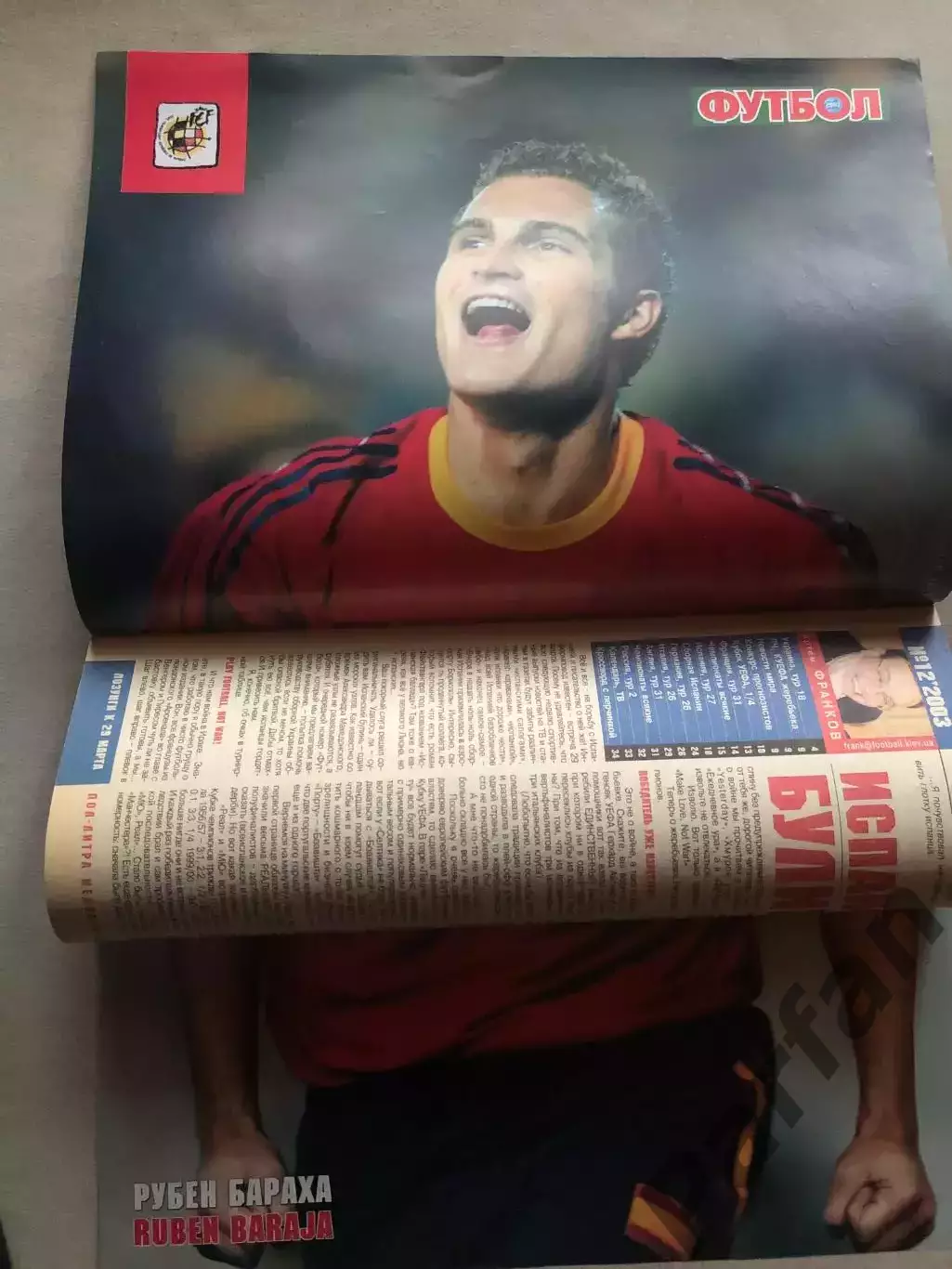 Журнал Футбол 2003 №12 Іспанія Бараха 1