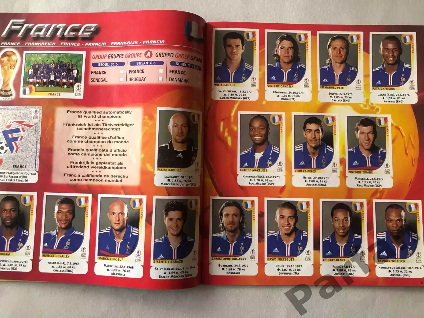 Паніні/Panini Чемпіонат Світу/World Cup 2002 Replica 1