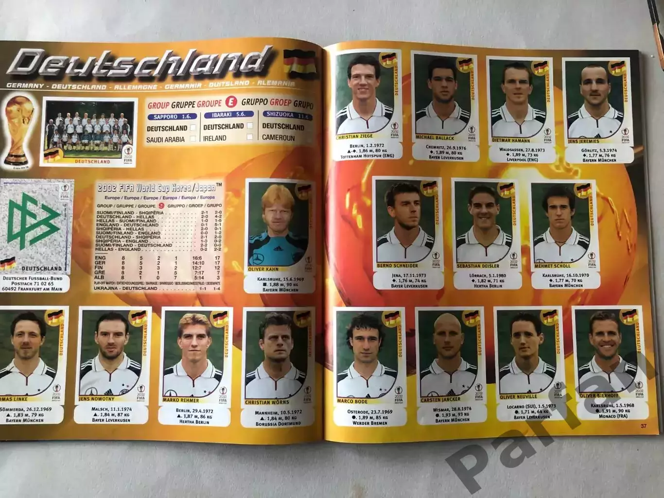 Паніні/Panini Чемпіонат Світу/World Cup 2002 Replica 3