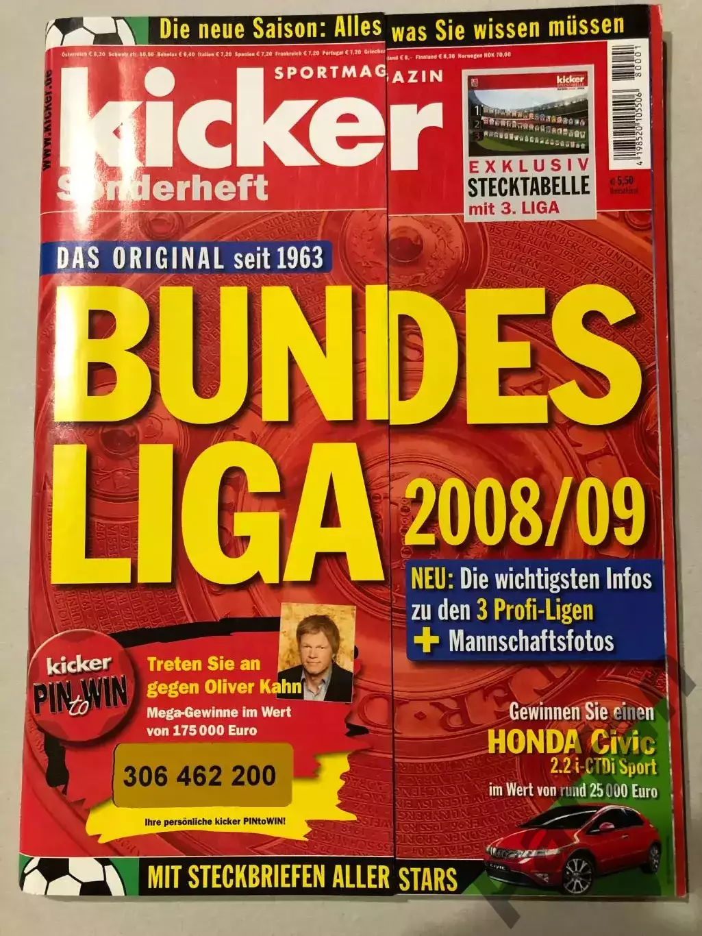 Футбол Журнал Kicker Bundesliga 2008/09 Спецвипуск