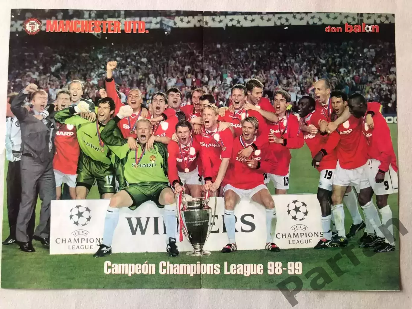 Don Balon Постер Манчестер Юнайтед Володар Кубка Чемпіонів 1999