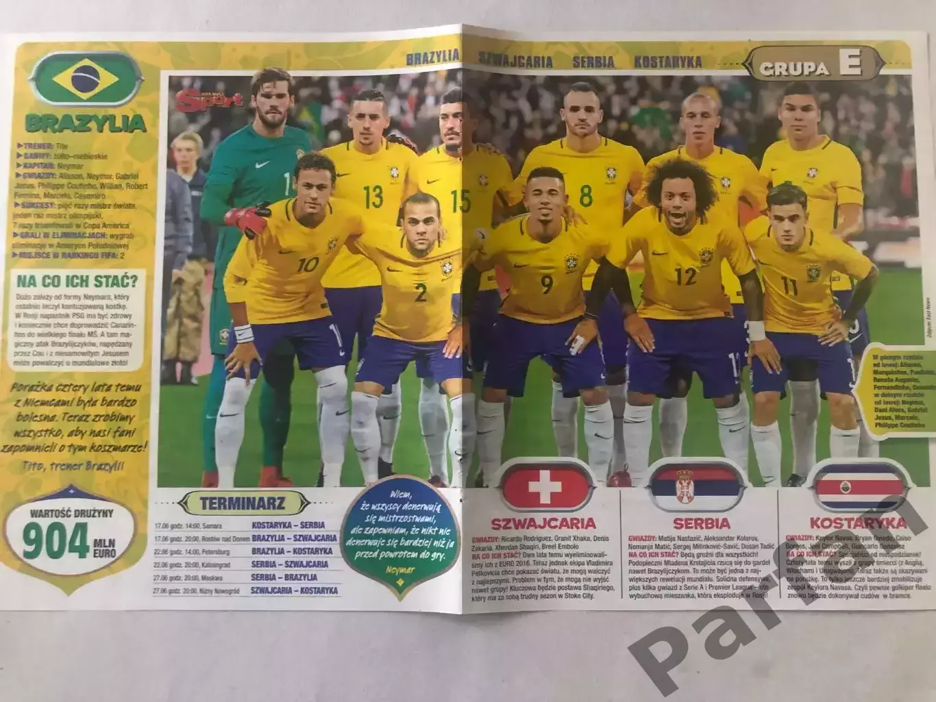 Bravo Sport Постер Бразилія/Німеччина ЧС 2018