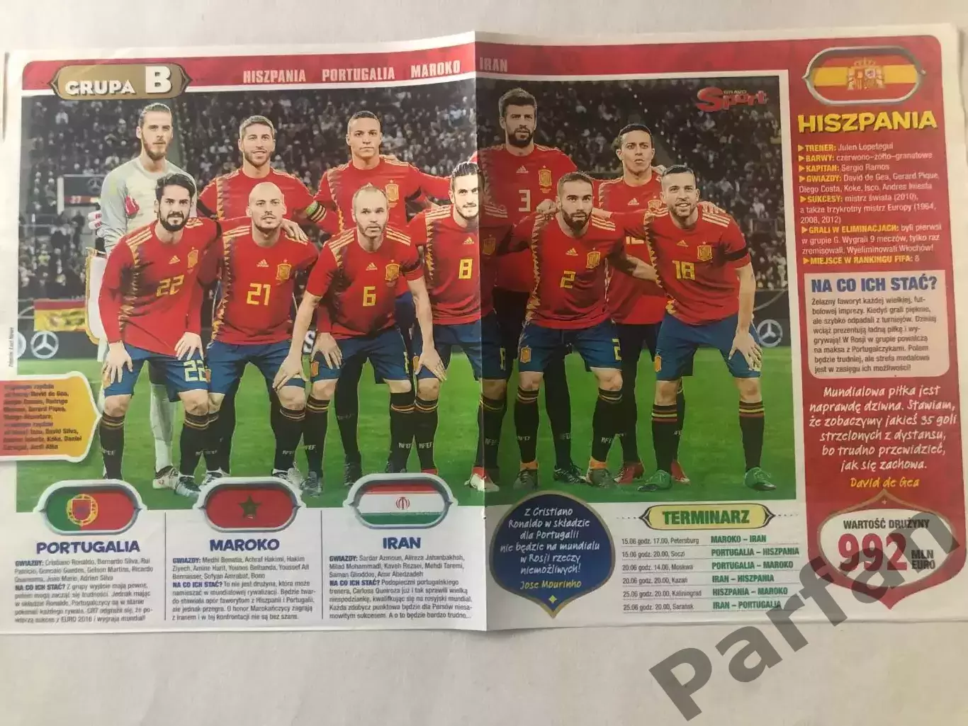 Bravo Sport Постер Іспанія/Уругвай ЧС 2018