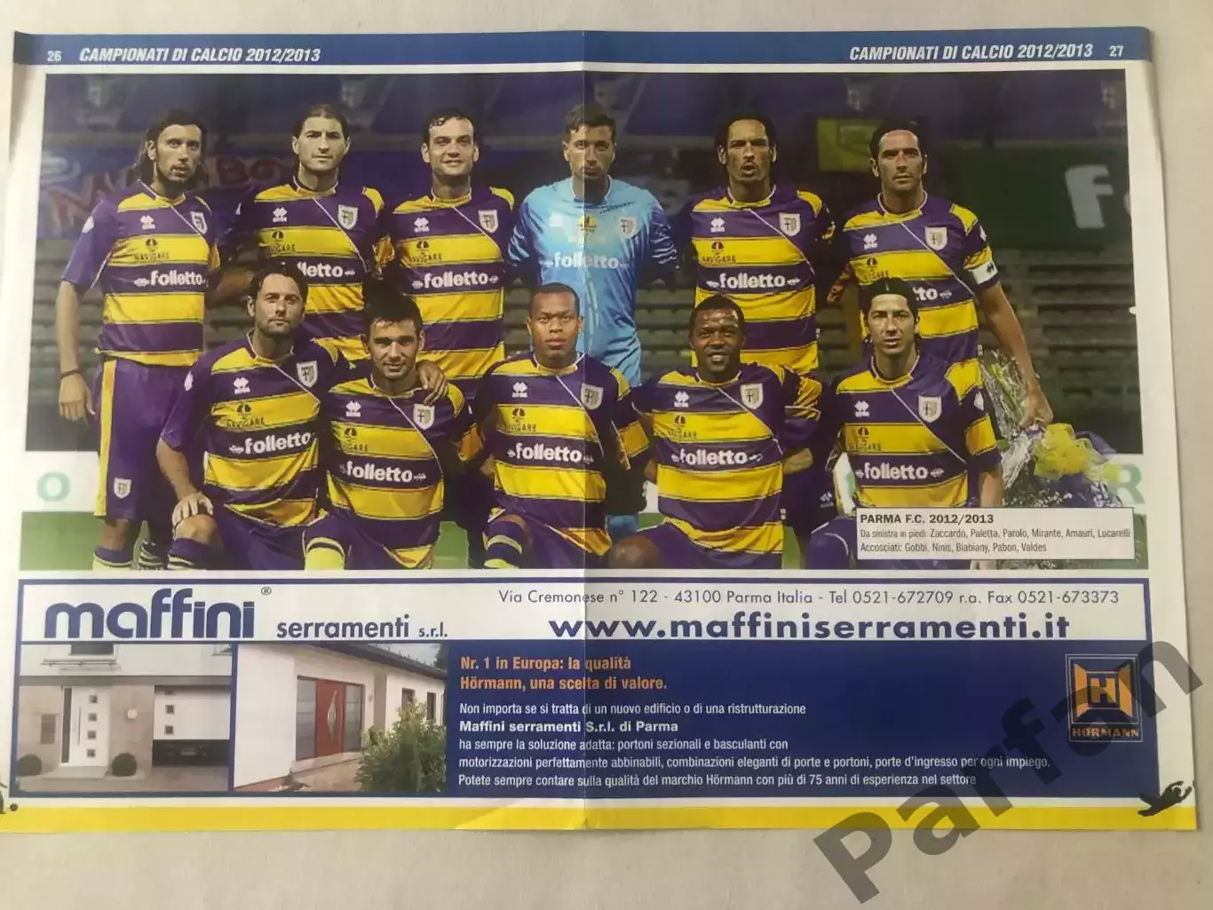 Campionati di Calcio Постер Парма