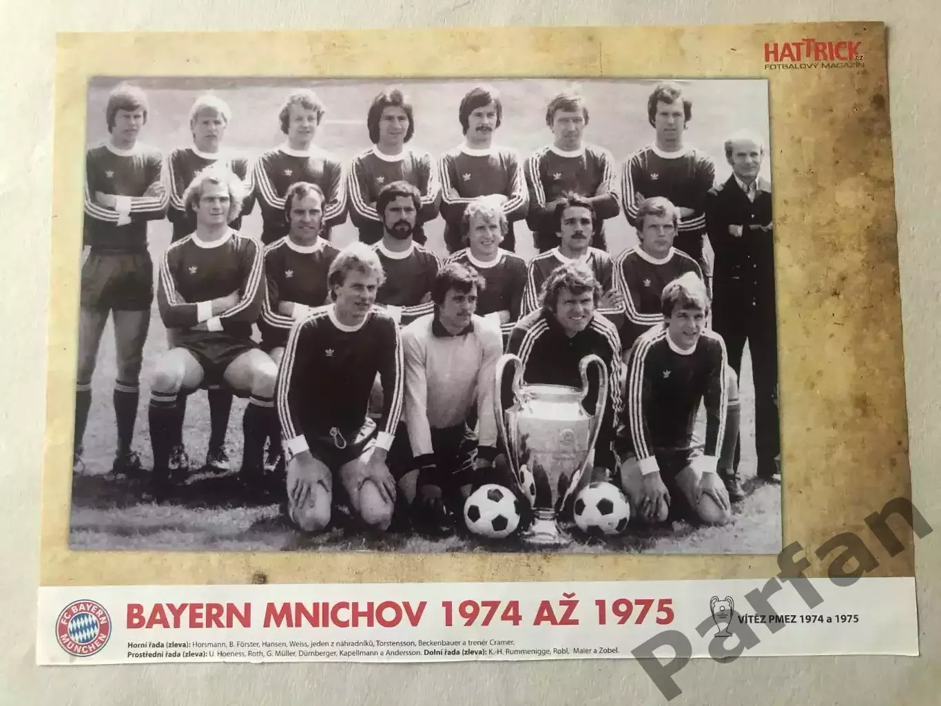 Hattrick Постер Ліверпуль/Баварія Кубок Чемпіонів 1