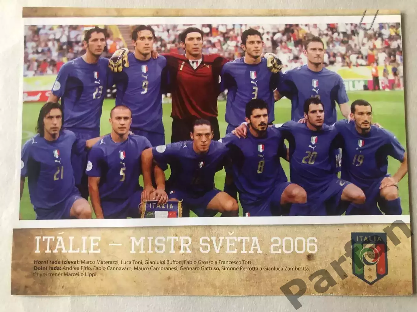 Hattrick Постер Італія Чемпіон Світу 2006