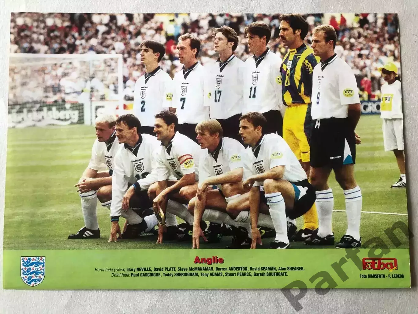 Fotbal Постер Англія