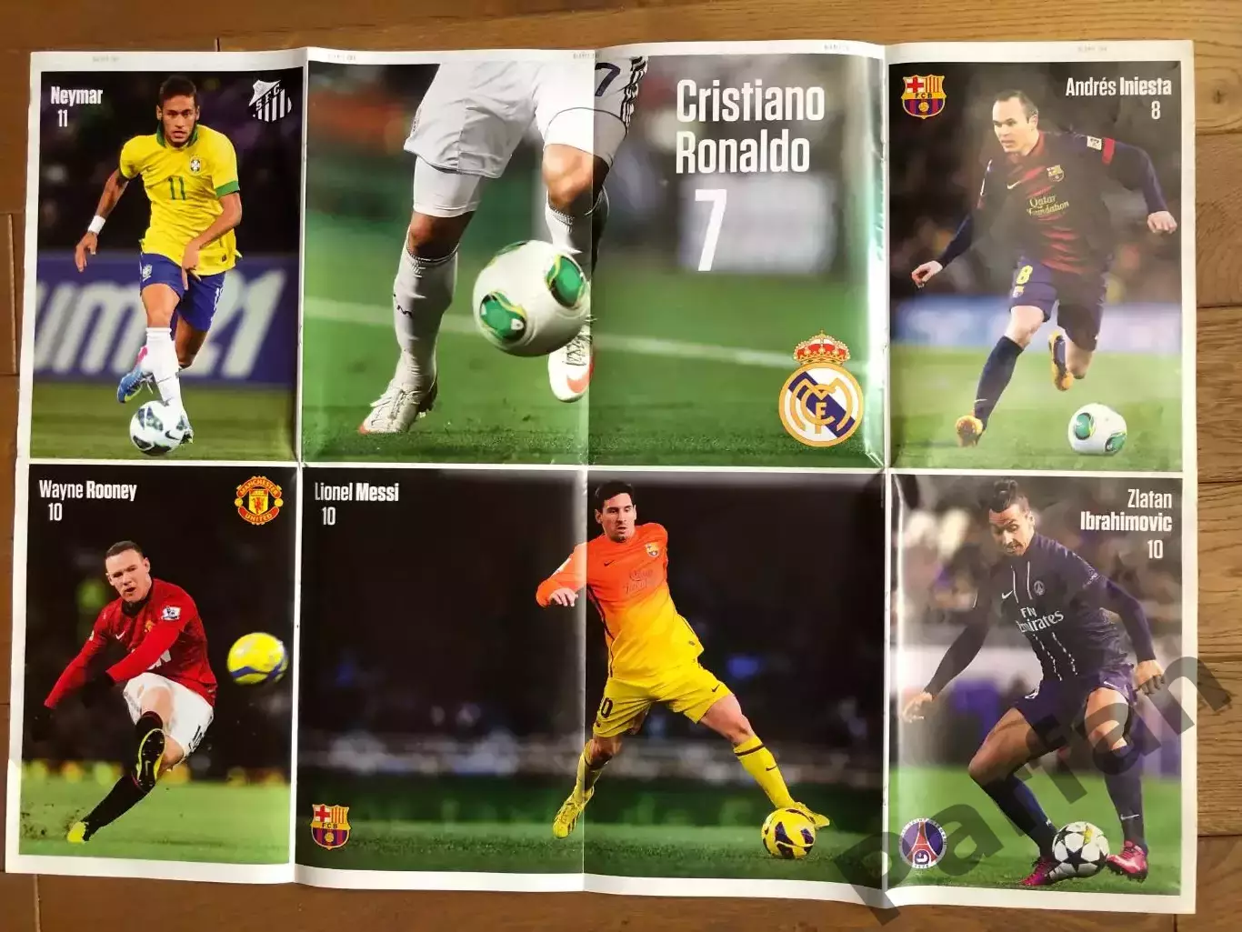 Sport Gool! Постер Рібері Дрогба/Мессі Руні Ібрагімовіч Неймар 1